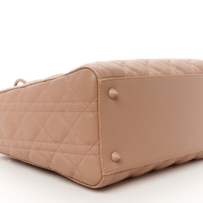 Christian Dior Ultra Matte Calfskin Cannage Medium Lady Dior Beige 9 of 16
