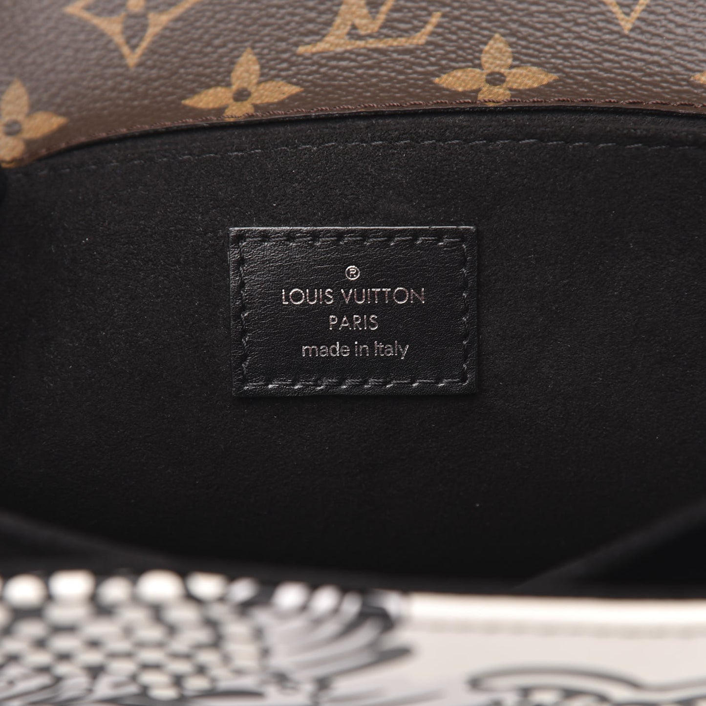 Epi Monogram Floral Pochette Metis Black White