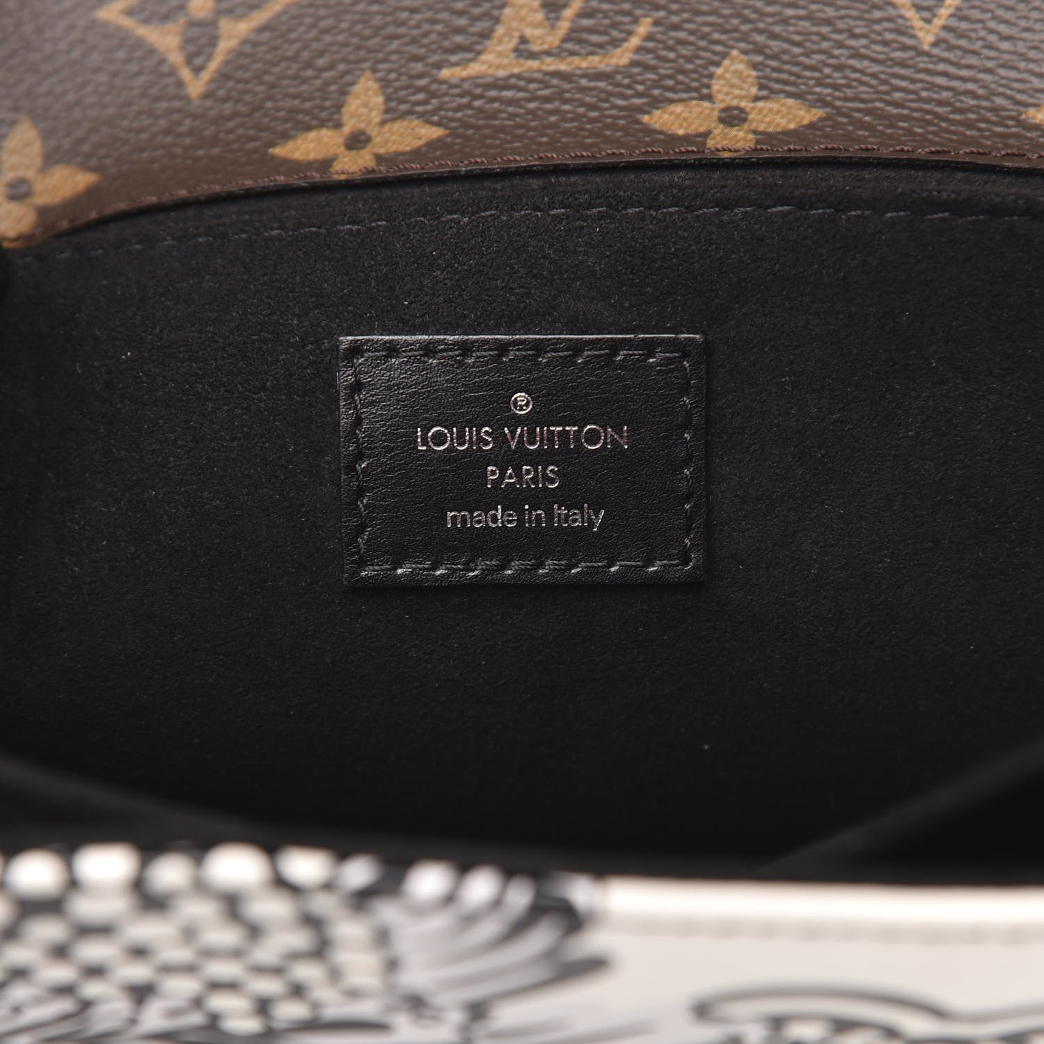 Louis Vuitton Epi Monogram Floral Pochette Metis Black White 6 of 11