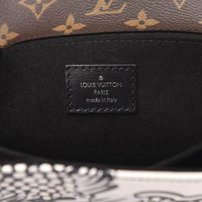 Louis Vuitton Epi Monogram Floral Pochette Metis Black White 6 of 11