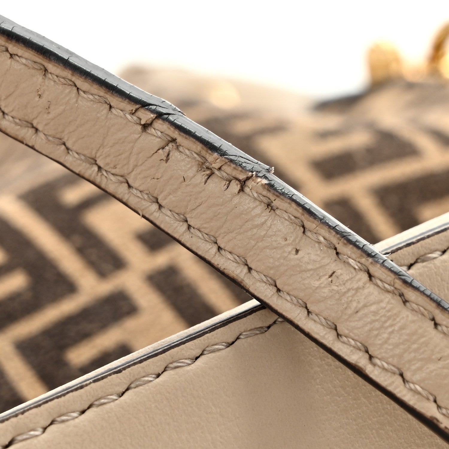Fendi Suede Vitello Grace F is Fendi Micro FF Mini Mon Tresor Bucket Bag Nude Spring Maya 14 of 15