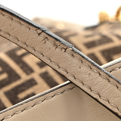 Fendi Suede Vitello Grace F is Fendi Micro FF Mini Mon Tresor Bucket Bag Nude Spring Maya 14 of 15