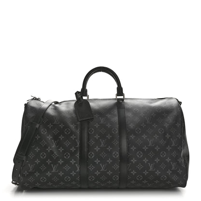 Louis Vuitton Monogram Eclipse Keepall Bandouliere 55 1 of 11