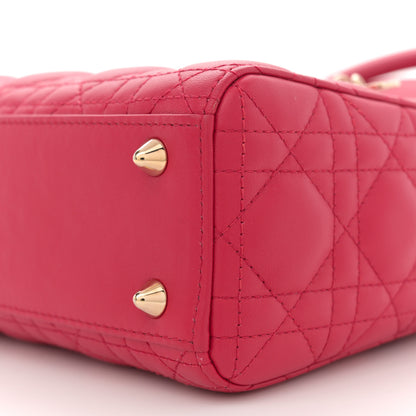 Christian Dior Lambskin Cannage Dioramour Small My ABCDior Lady Dior Fraise 10 of 10