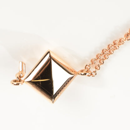 Hermes 18K Rose Gold Diamond Medor Pendant Necklace 6 of 7