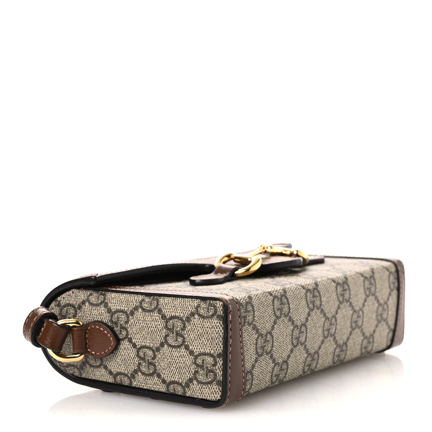 Louis Vuitton GG Supreme Monogram Mini Horsebit 1955 Shoulder Bag Beige Brown Sugar 4 of 12
