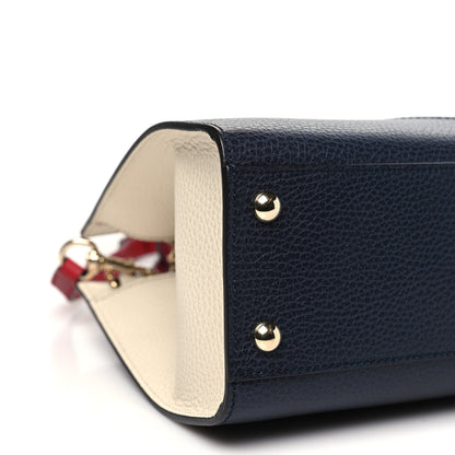 Gucci Dollar Calfskin Medium Soho Top Handle Satchel Blue Hibiscus Red Mystic White 9 of 10