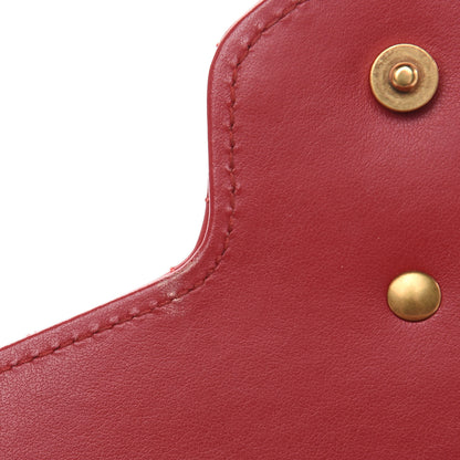 Gucci Calfskin Matelasse GG Marmont Chain Wallet Hibiscus Red 10 of 11