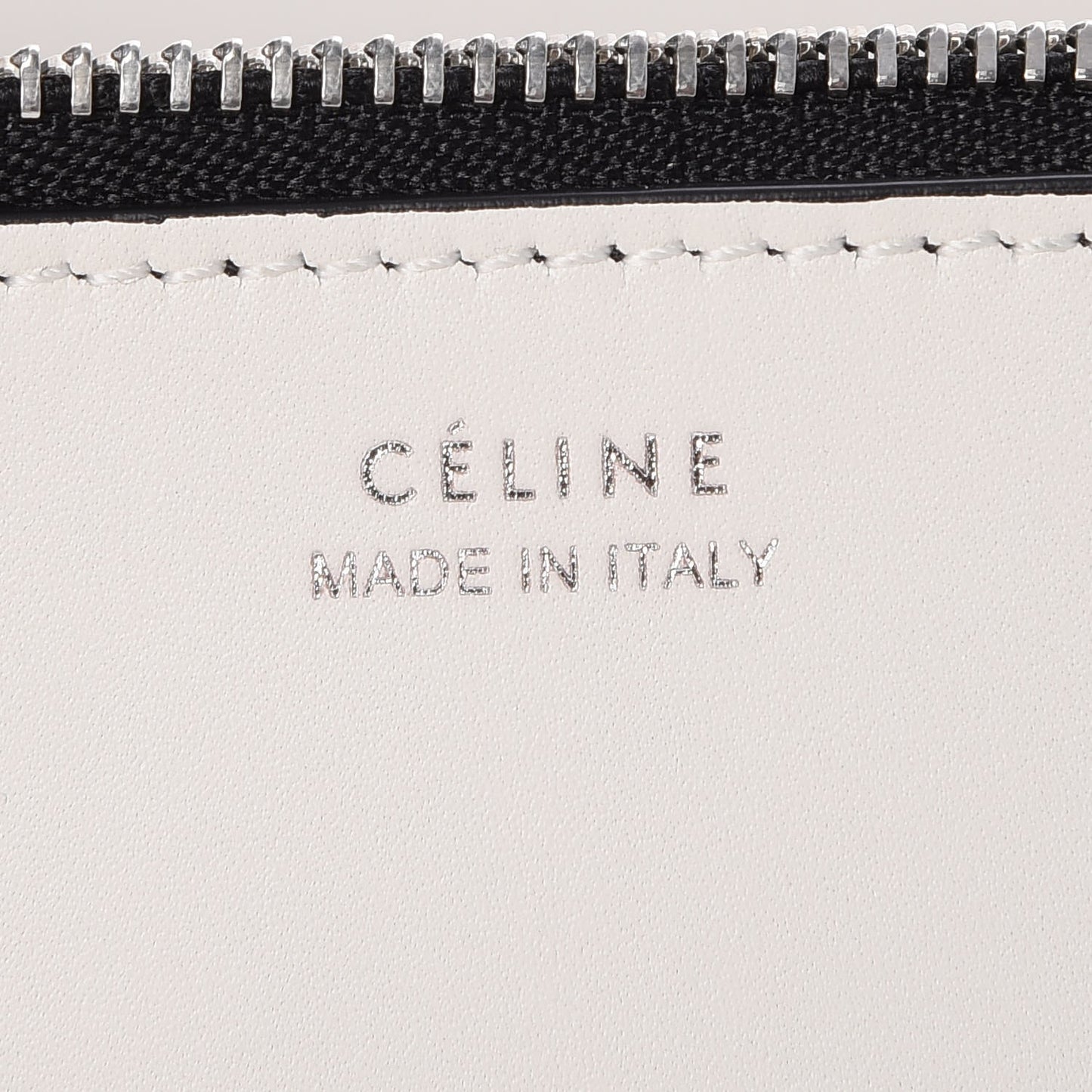 Shiny Smooth Calfskin Small Twisted Cabas White Black