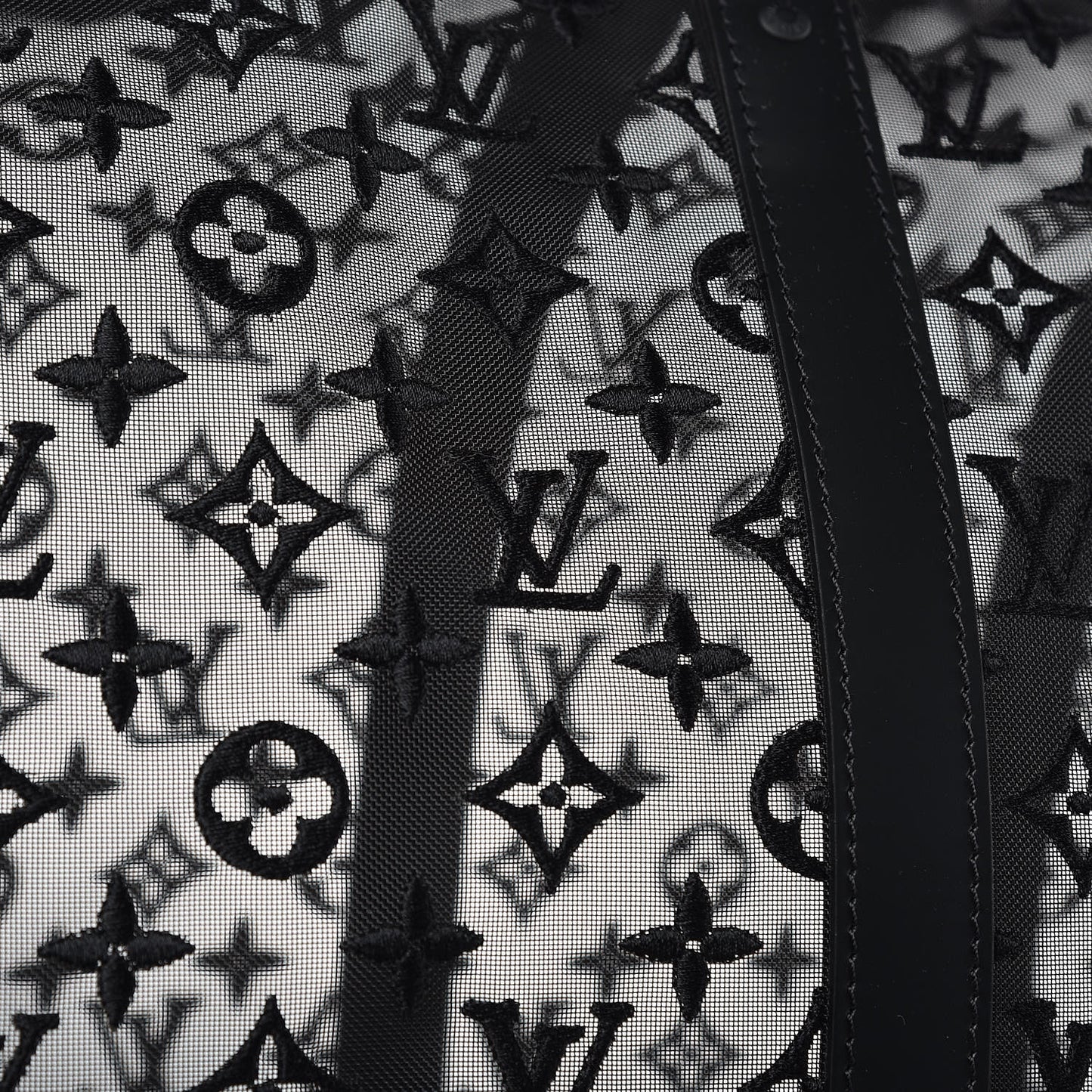 Monogram See Through Keepall Bandouliere 50 Black