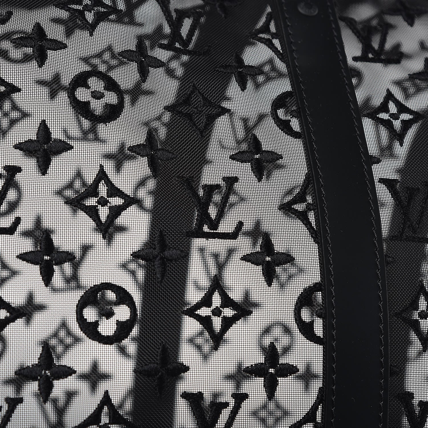 Louis Vuitton Monogram See Through Keepall Bandouliere 50 Black 11 of 13