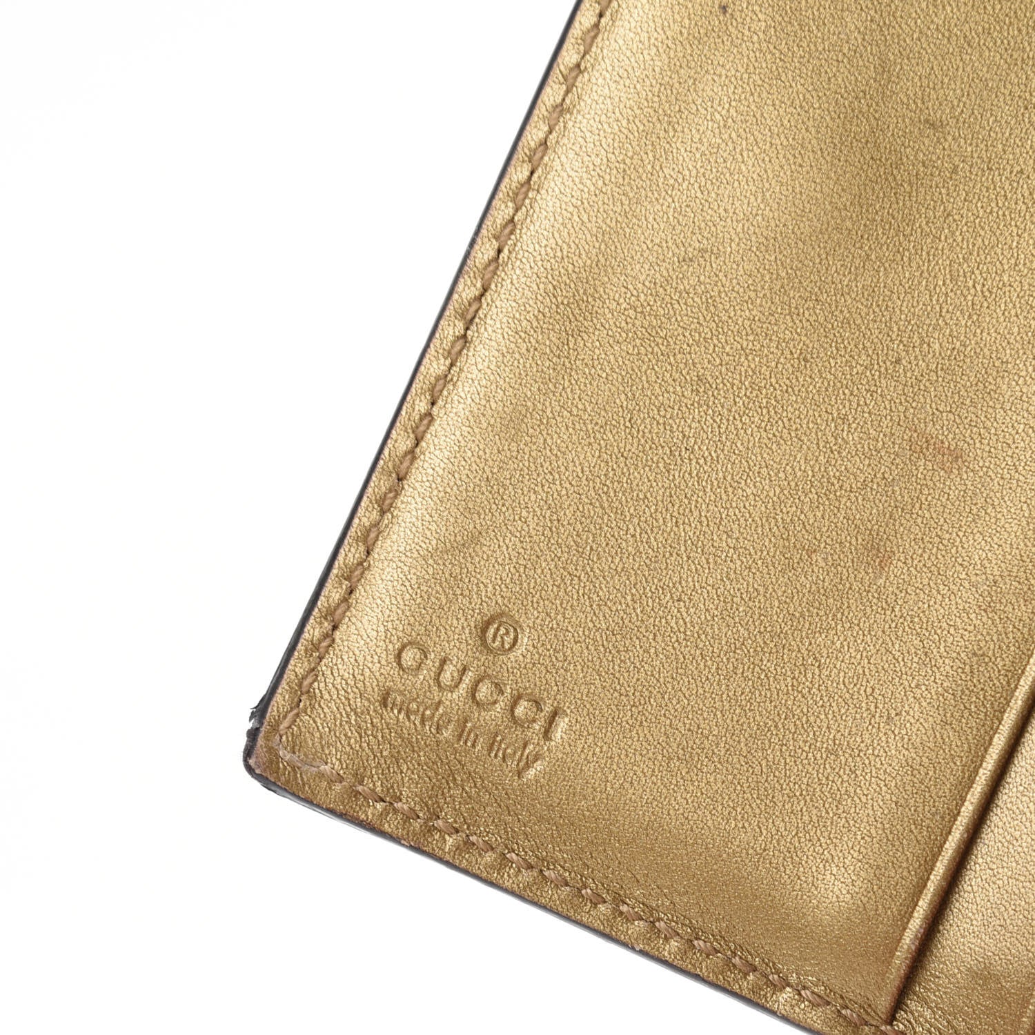 Gucci Shine Microguccissima Heart Travel Wallet Gold 6 of 8