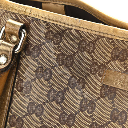 Gucci Crystal Monogram Medium Joy Tote Gold 18 of 24