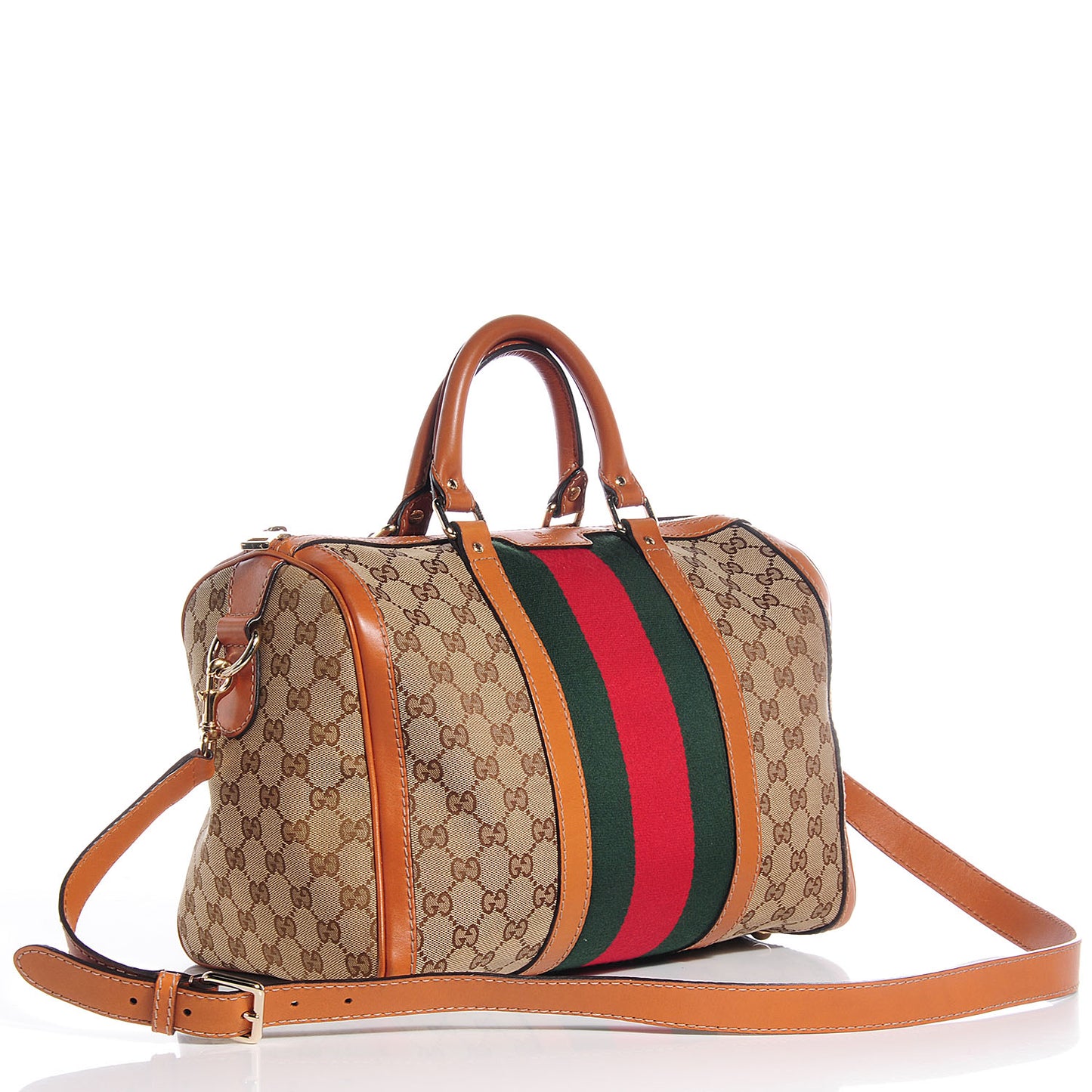 Monogram Vintage Web Medium Boston Tan