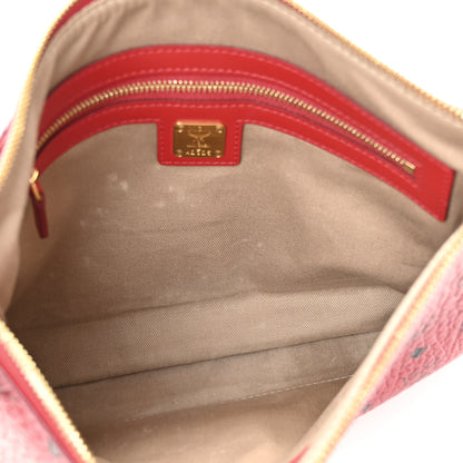 MCM Visetos Medium Crossbody Pouch Ruby Red 4 of 10
