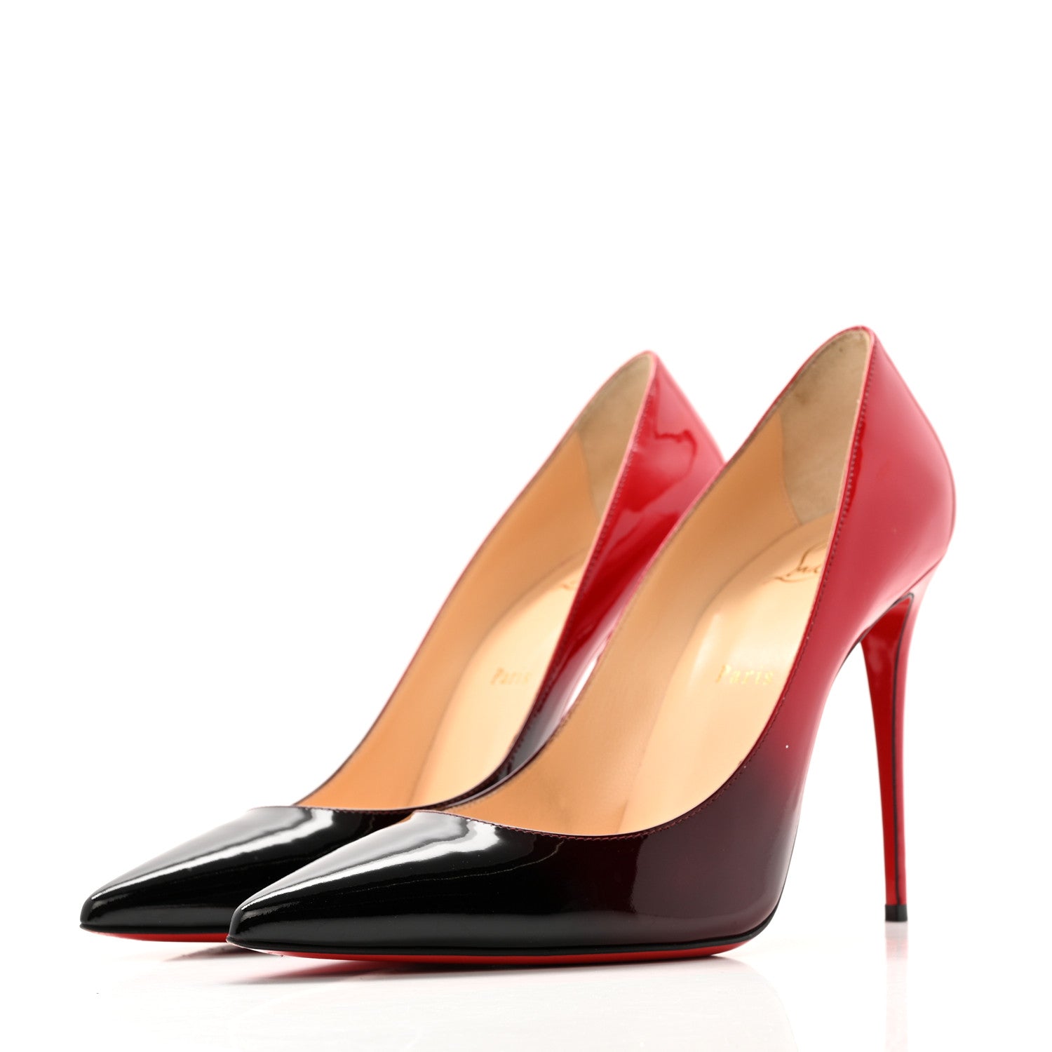 Christian Louboutin Patent Degrade So Kate 120 Pumps 41 Black Red 4 of 10