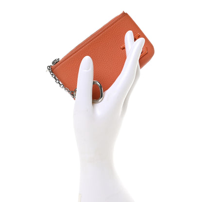 Louis Vuitton Grained Calfskin Aerogram Key Pouch Orange 2 of 8