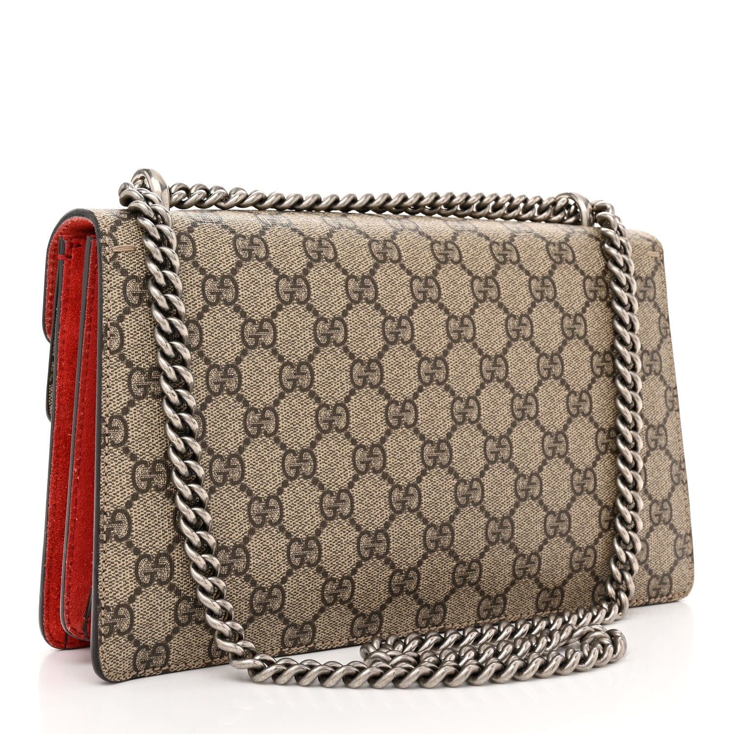 Gucci GG Supreme Monogram Small Dionysus Shoulder Bag Red 3 of 15