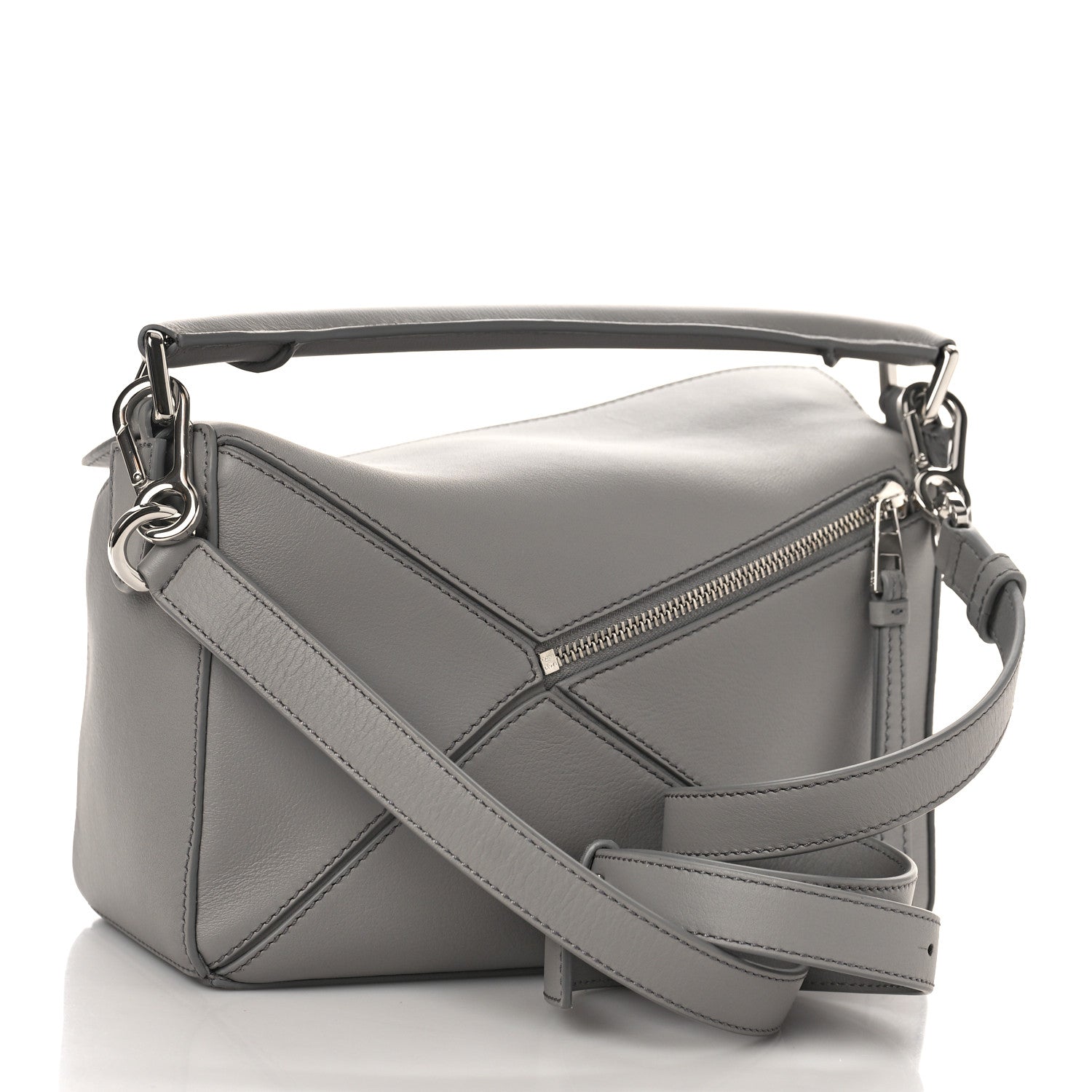 Loewe Calfskin Small Puzzle Bag Pearl Grey 3 of 8