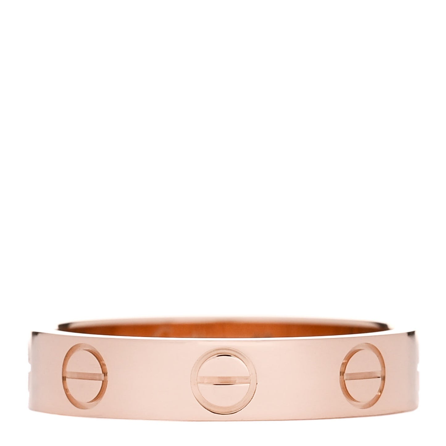 18K Pink Gold 3.5mm LOVE Wedding Band Ring 48 4.5
