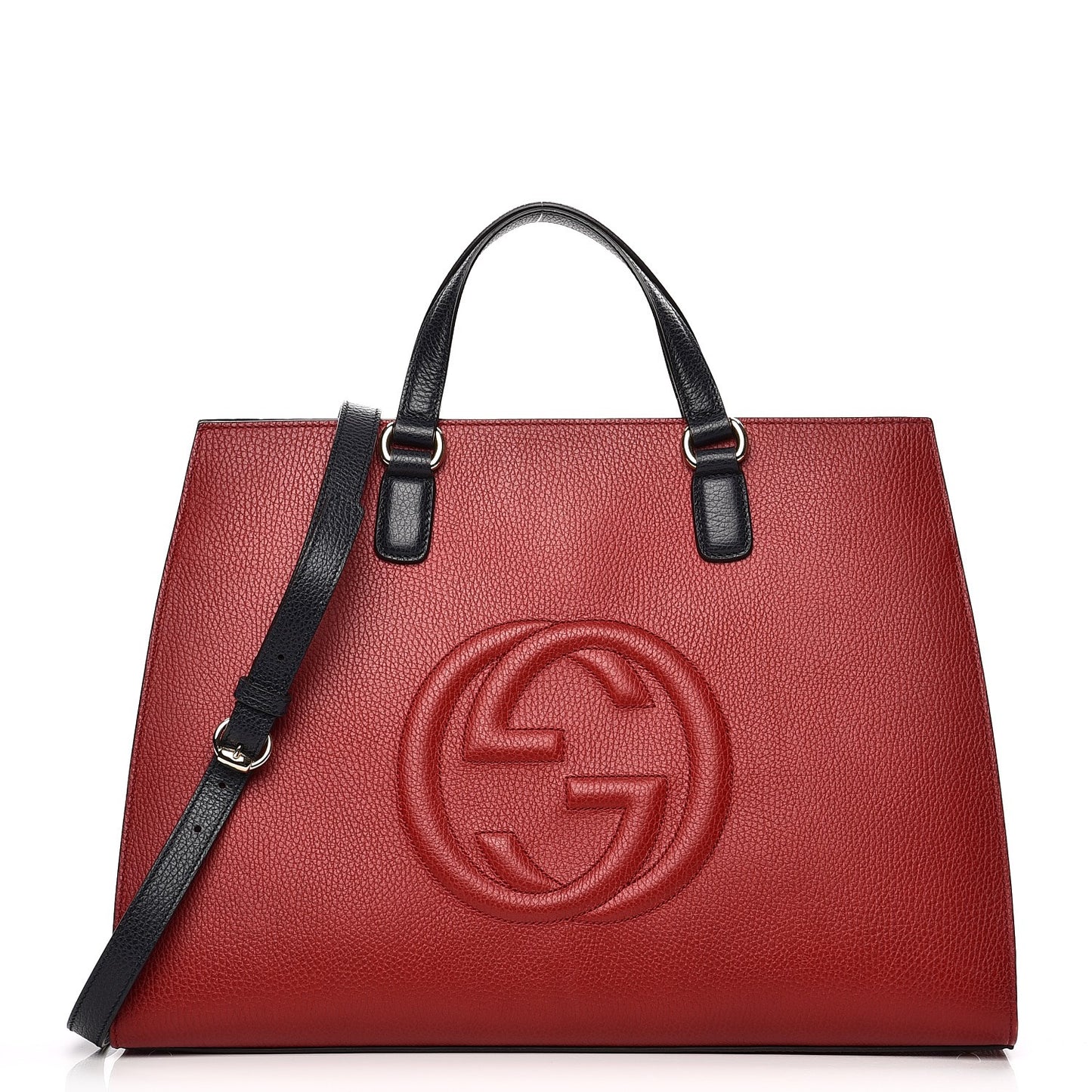 Dollar Calfskin Large Soho Top Handle Satchel Hibiscus Red Mystic White Blue