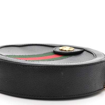 Gucci Grained Calfskin Web Mini Ophidia Round Shoulder Bag Black 10 of 10