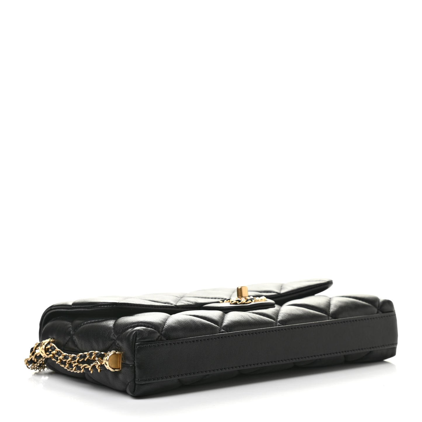 Lambskin Quilted Crush On Chains Flap Bag Black