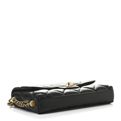 Chanel Lambskin Quilted Crush On Chains Flap Bag Black 4 of 9
