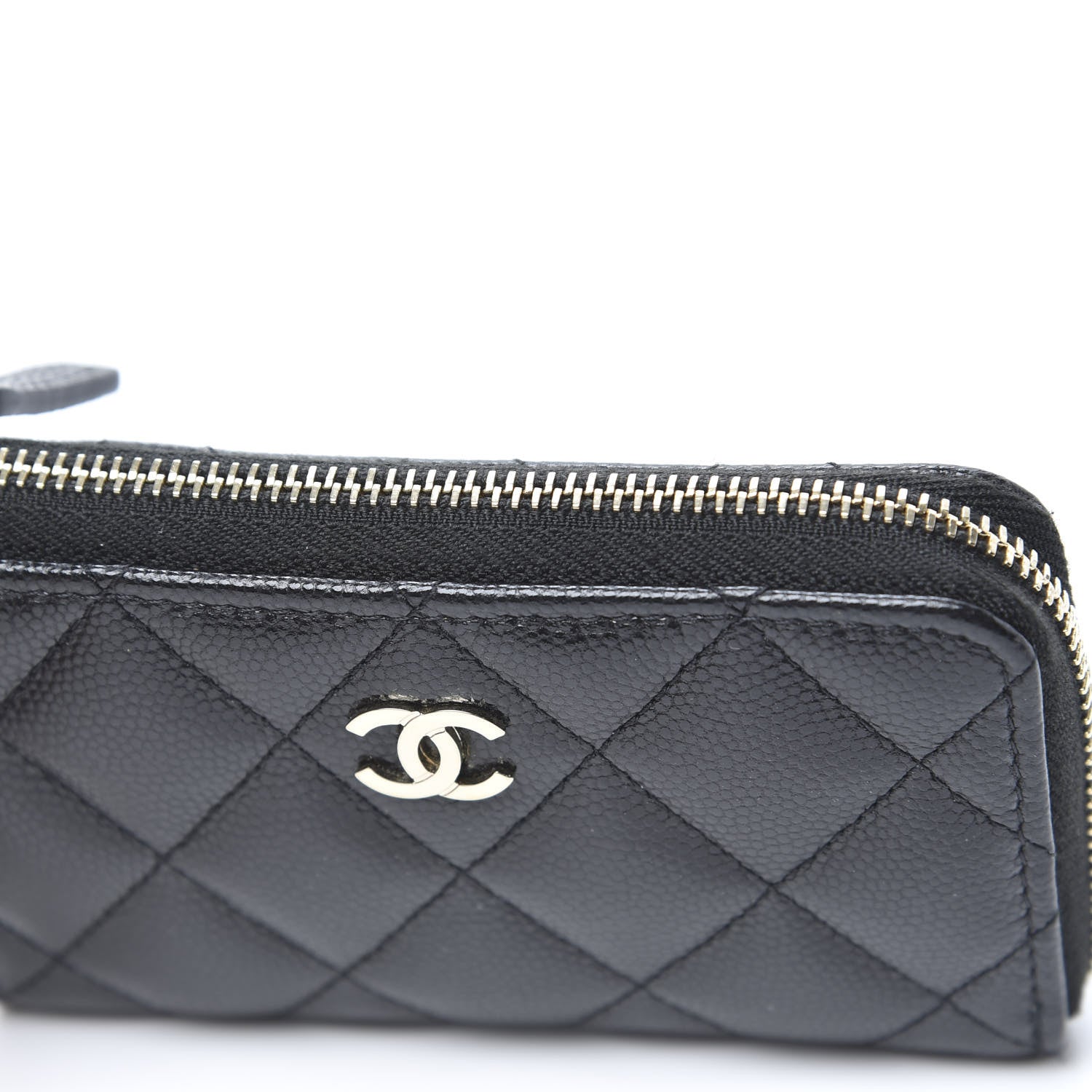 Chanel Caviar Quilted Zipped Key Holder Case Black 8 of 9