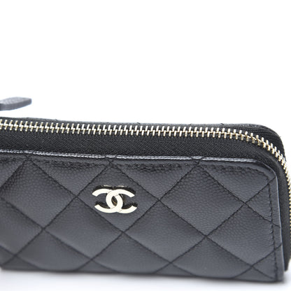 Chanel Caviar Quilted Zipped Key Holder Case Black 8 of 9