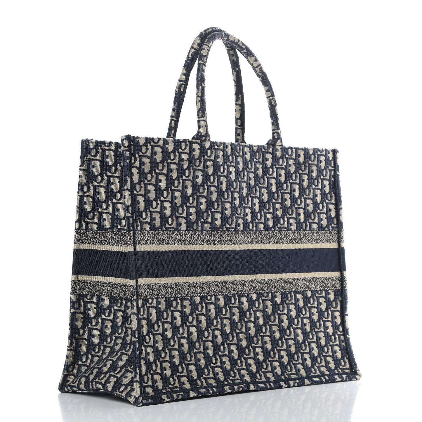 Oblique Book Tote Blue Multicolor
