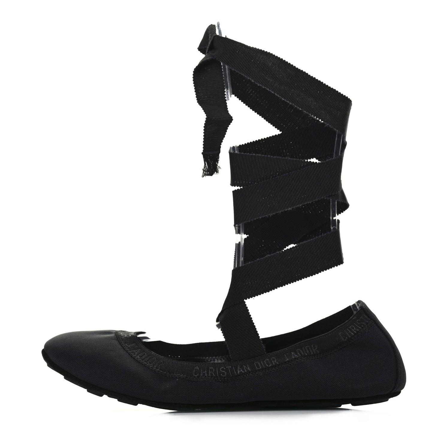 Micro Resille Academy Lace-Up Ballerina Flats 40 Black