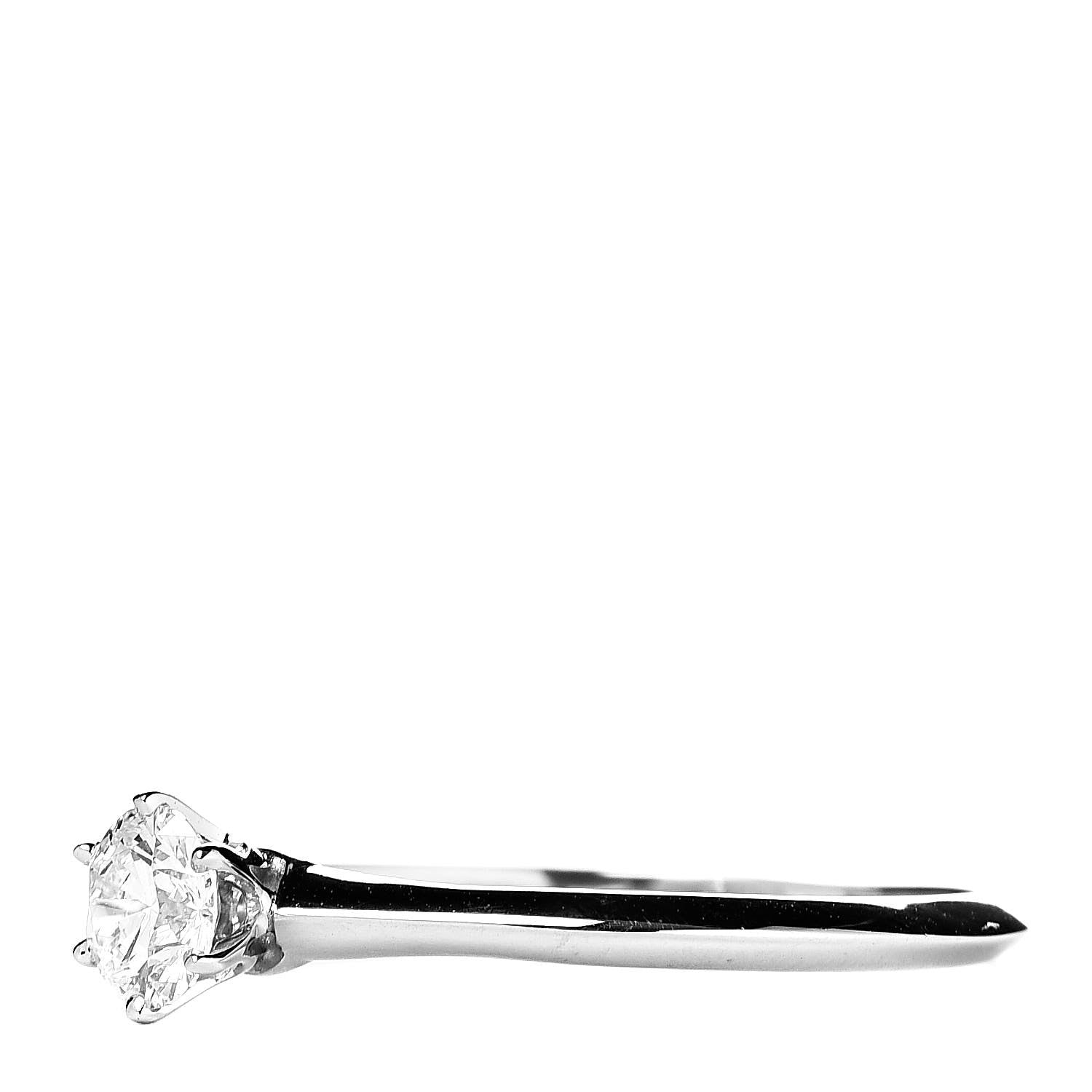 Tiffany Platinum Diamond .38ct Solitaire Engagement Ring 57 8 3 of 7