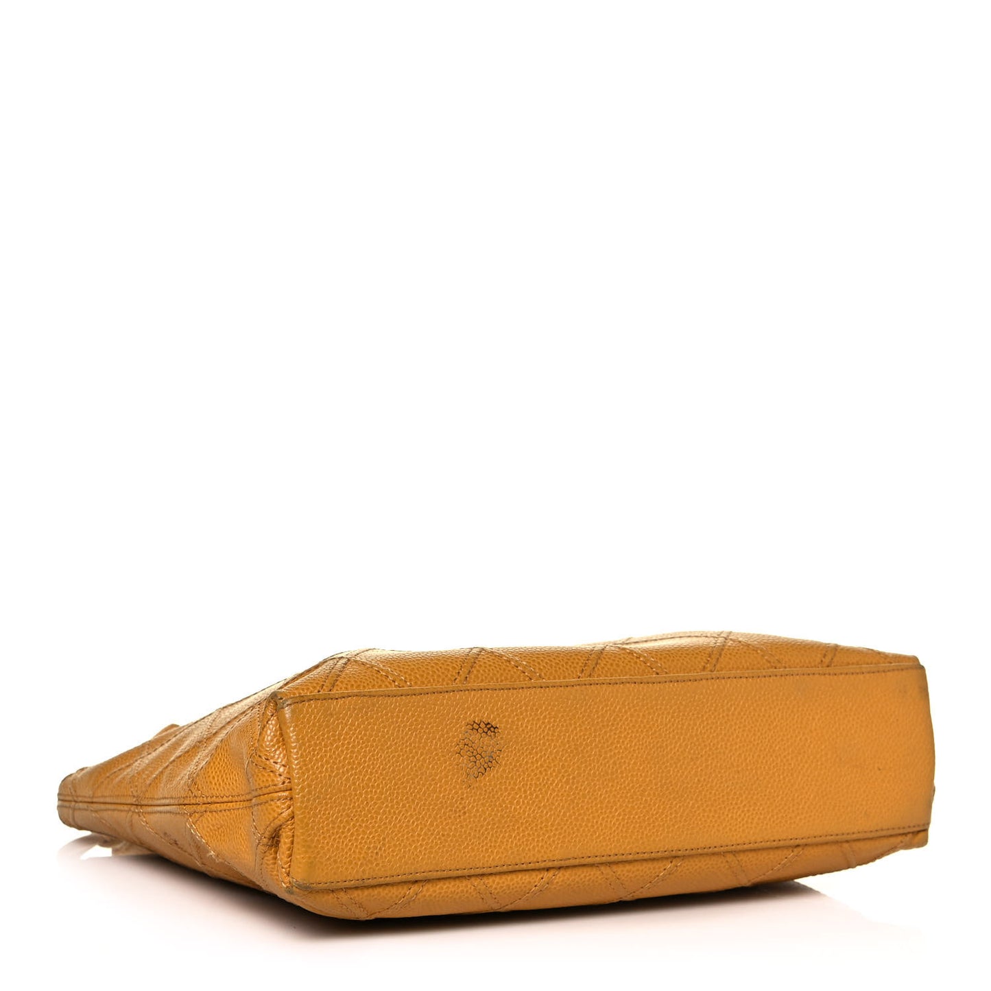 Caviar Stitched Shoulder Bag Yellow