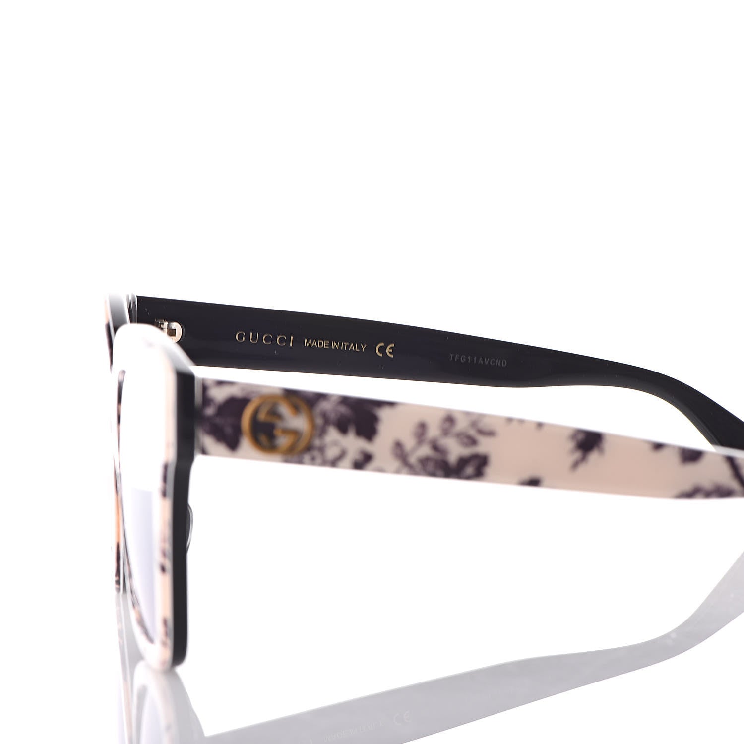 Gucci Acetate Herbarium Print Square Frame Sunglasses GG0029SA White 5 of 10