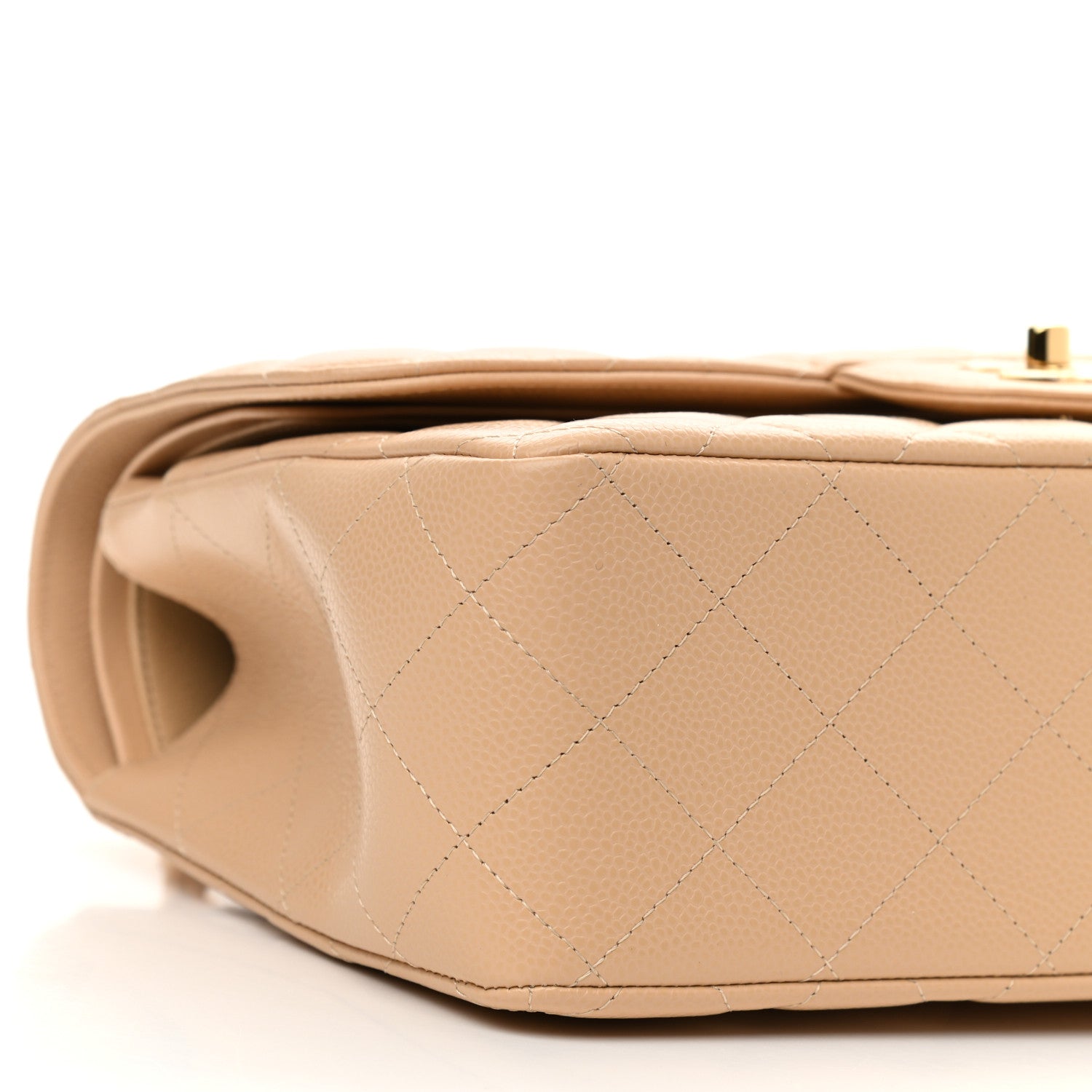 Chanel Caviar Quilted Jumbo Double Flap Beige 8 of 10