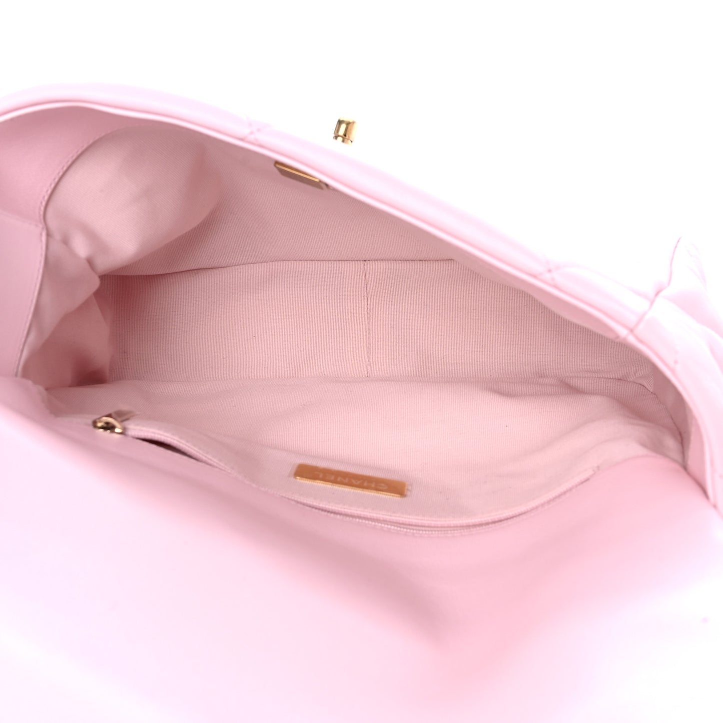 Lambskin Quilted Large Chanel 19 Flap Light Pink