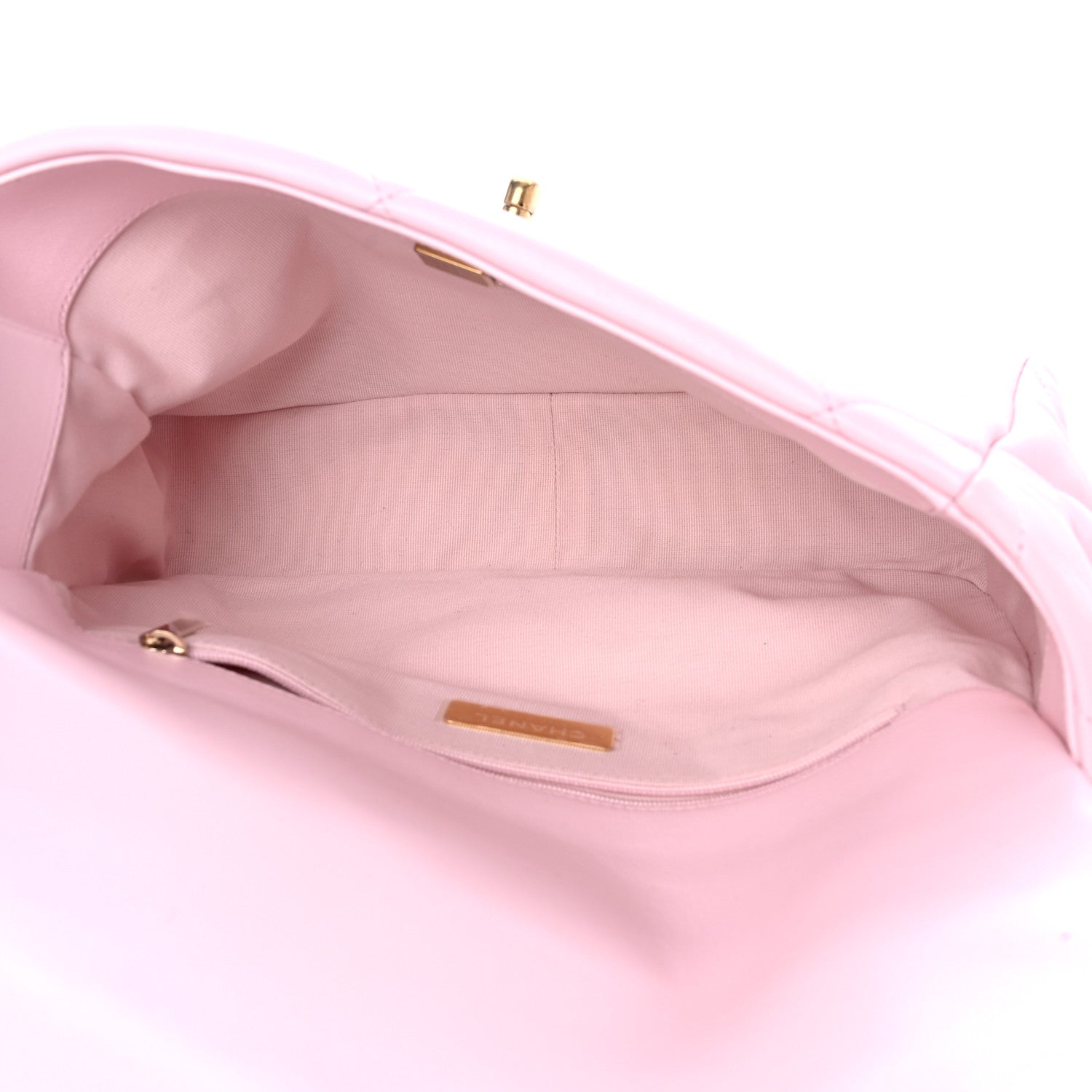 Chanel Lambskin Quilted Large Chanel 19 Flap Light Pink 5 of 9
