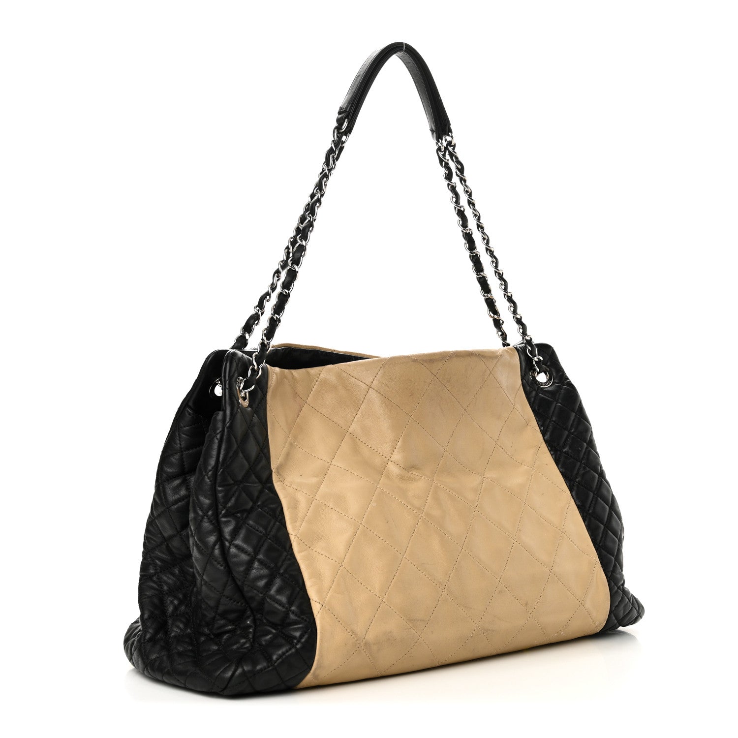 Chanel Lambskin Quilted Large CC Shopping Tote Black Rose Clair 5 of 27