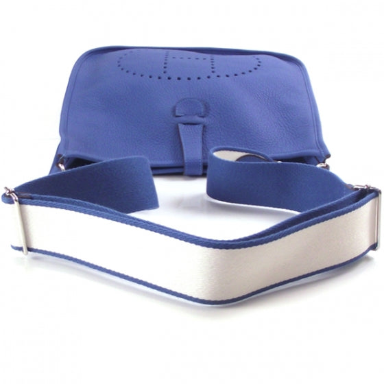 Hermes Taurillon Clemence Evelyn III GM Amazone Bleu Mykonos 4 of 9