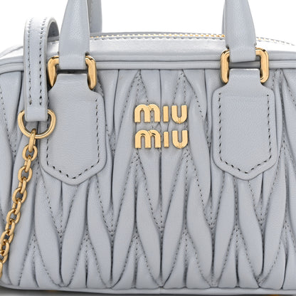 Miu Miu Nappa Matelasse Micro Arcadie Fiordaliso 8 of 10