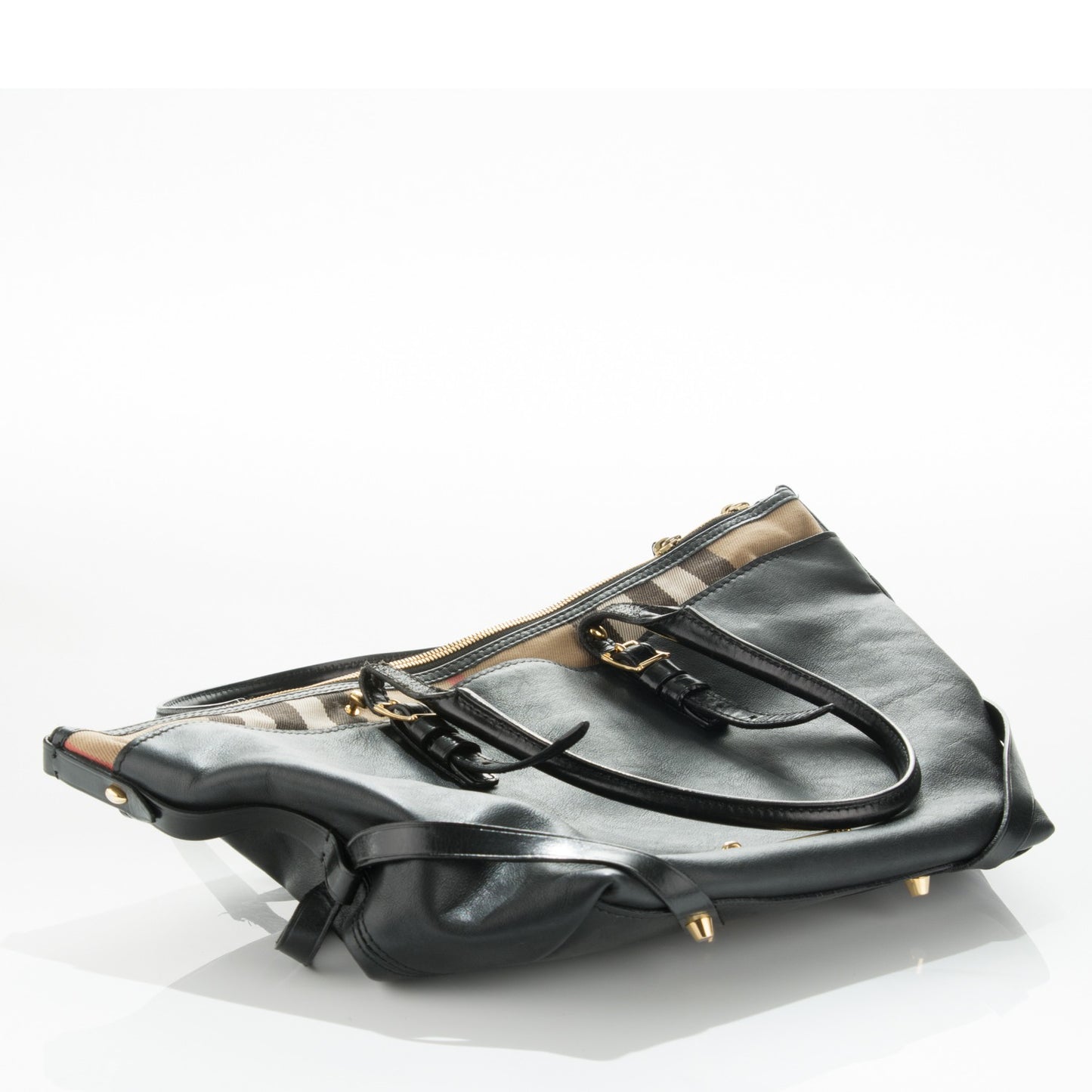 Calfskin House Check Small Salisbury Tote Black