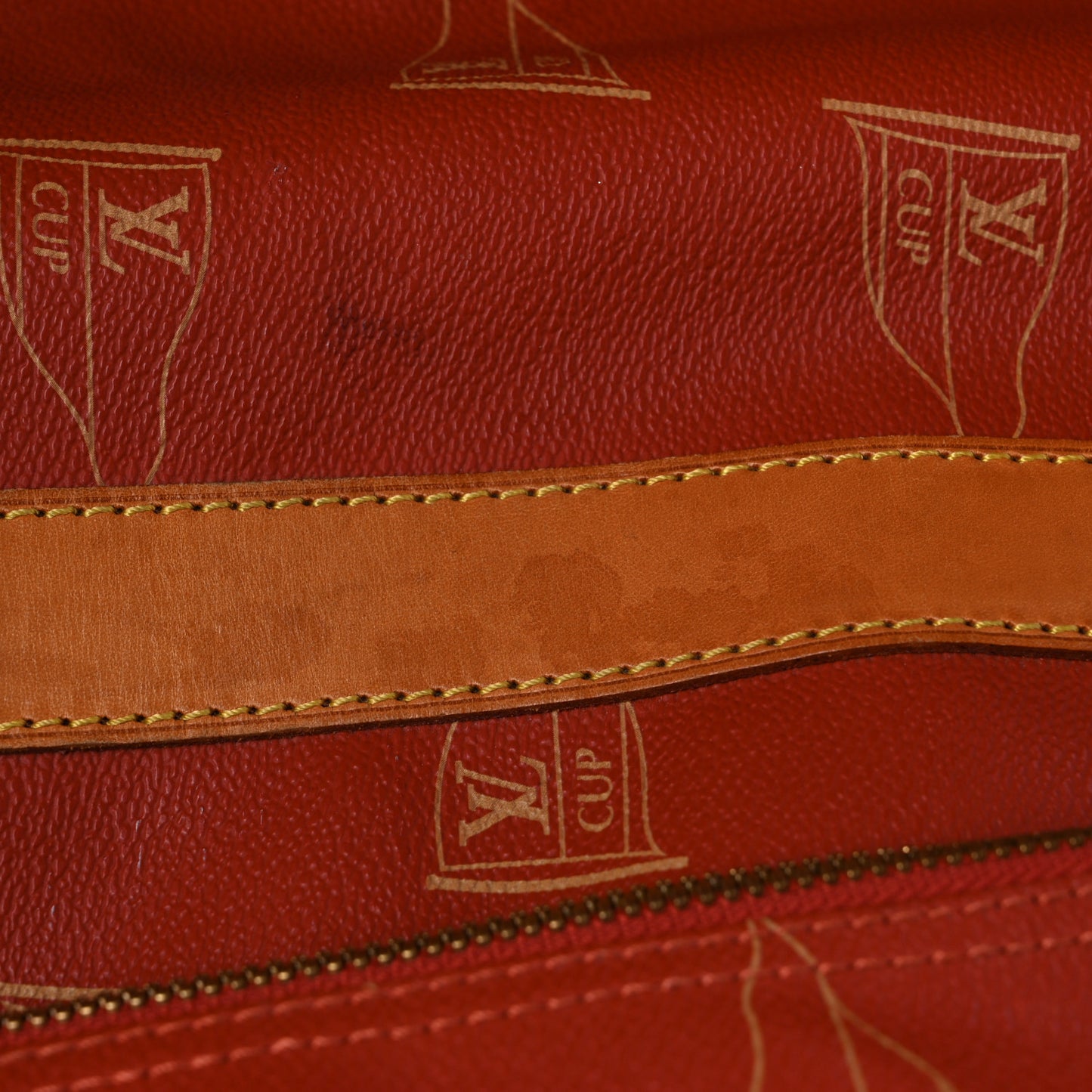 Coated Canvas Americas Cup Garment Bag Red