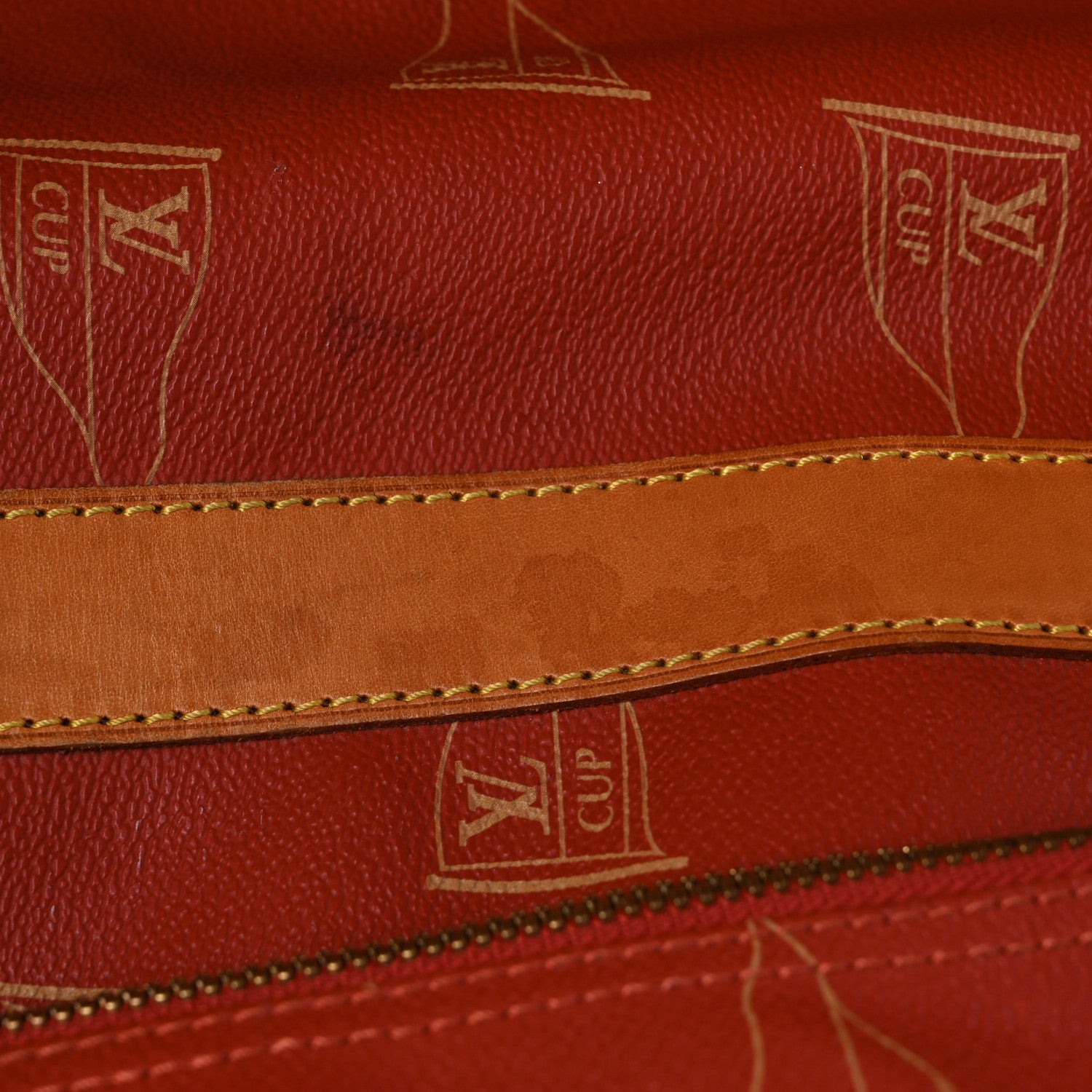 Louis Vuitton Coated Canvas Americas Cup Garment Bag Red 13 of 15