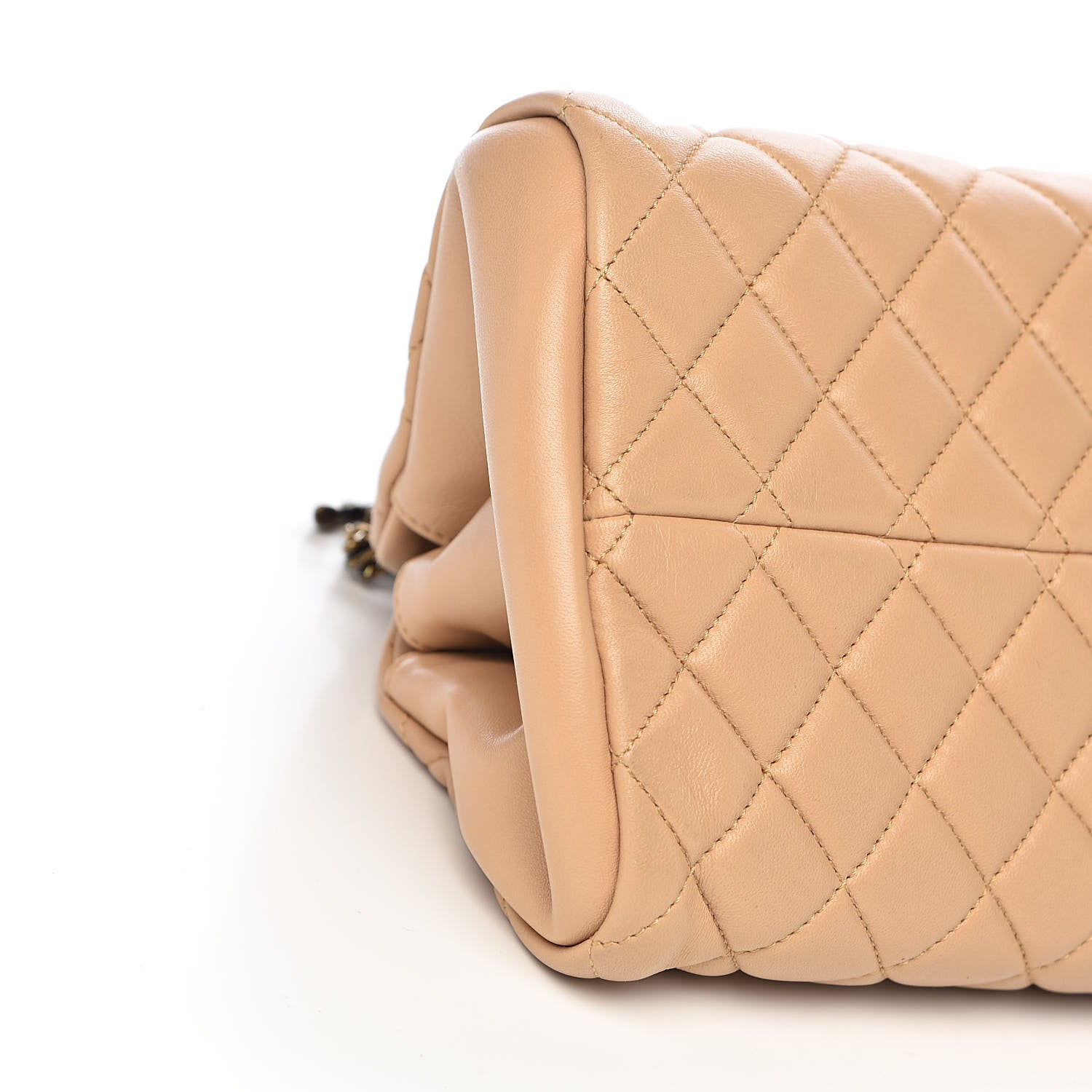 Chanel Lambskin Quilted Medium Just Mademoiselle Beige 7 of 12