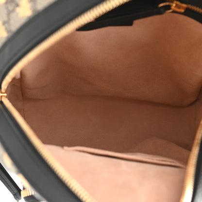 Gucci GG Supreme Monogram Bees Print Small Day Backpack Beige Oro Black 7 of 11