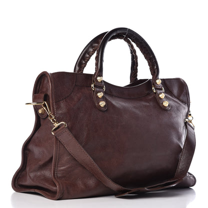 Balenciaga Agneau Giant 12 Gold Hardware City Cigare Fonce 3 of 16