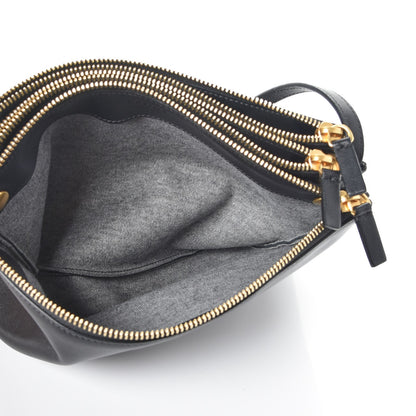 Celine Lambskin Large Trio Crossbody Bag Black 5 of 9