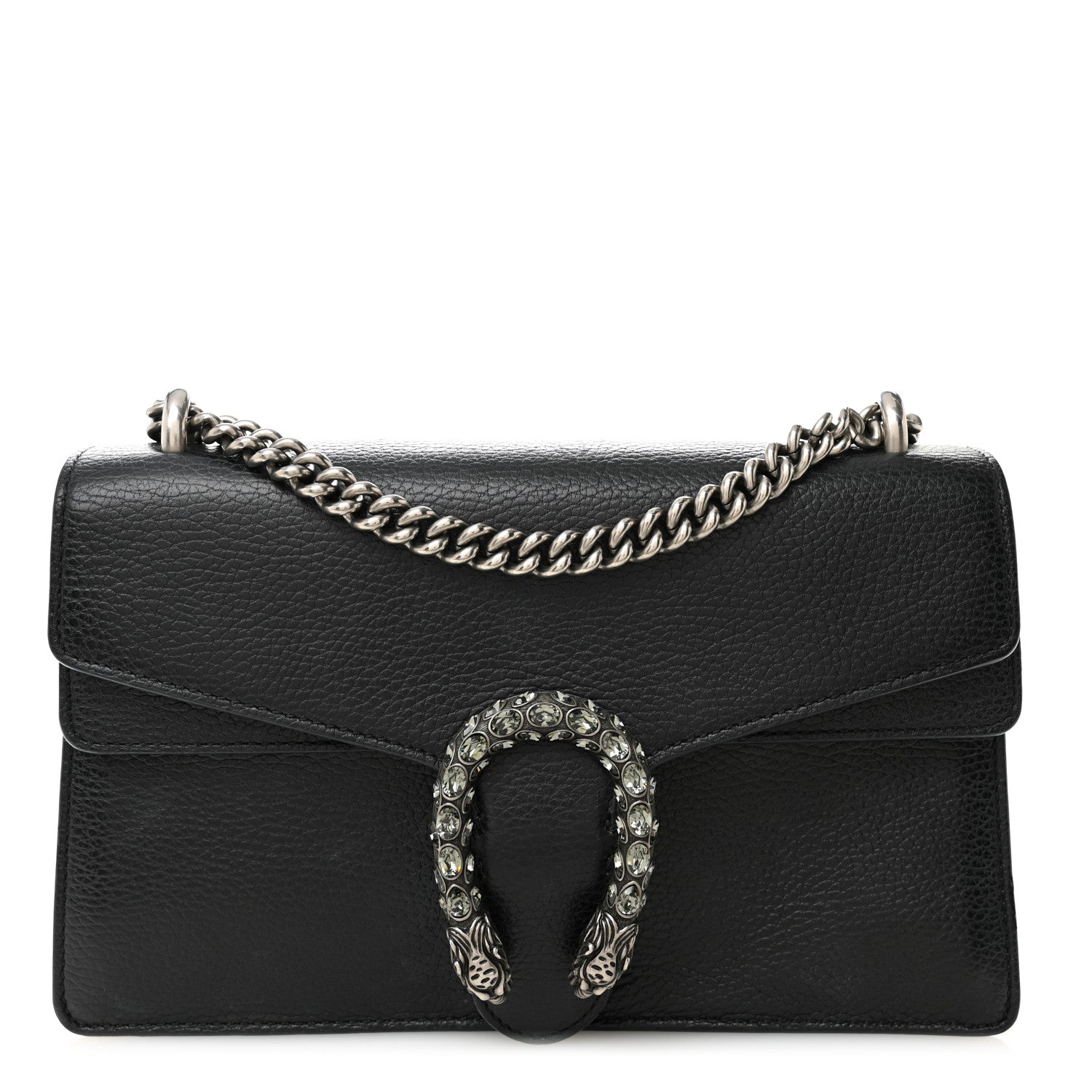 Gucci Pebbled Calfskin Small Dionysus Shoulder Bag Black 1 of 11