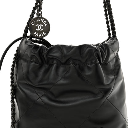 Chanel Shiny Calfskin Quilted Mini Chanel 22 So Black 8 of 11